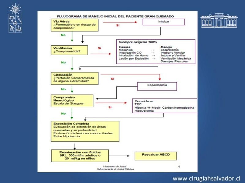 Diapositiva 25 de Gran Quemado Manejo Primeras 24 hrs