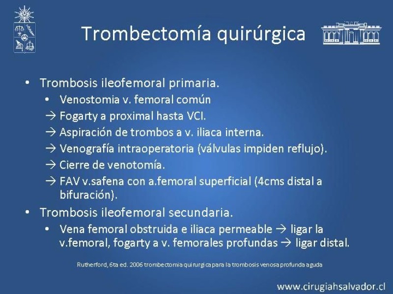 Diapositiva 17 de Manejo Quirúrgico de la TVP