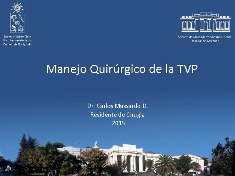 Diapositiva 21 de Manejo Quirúrgico de la TVP