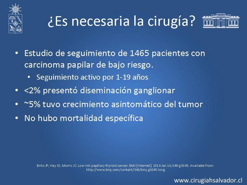 Diapositiva 13 de Lobectomía v/s Tiroidectomía total en Cáncer de Tiroides