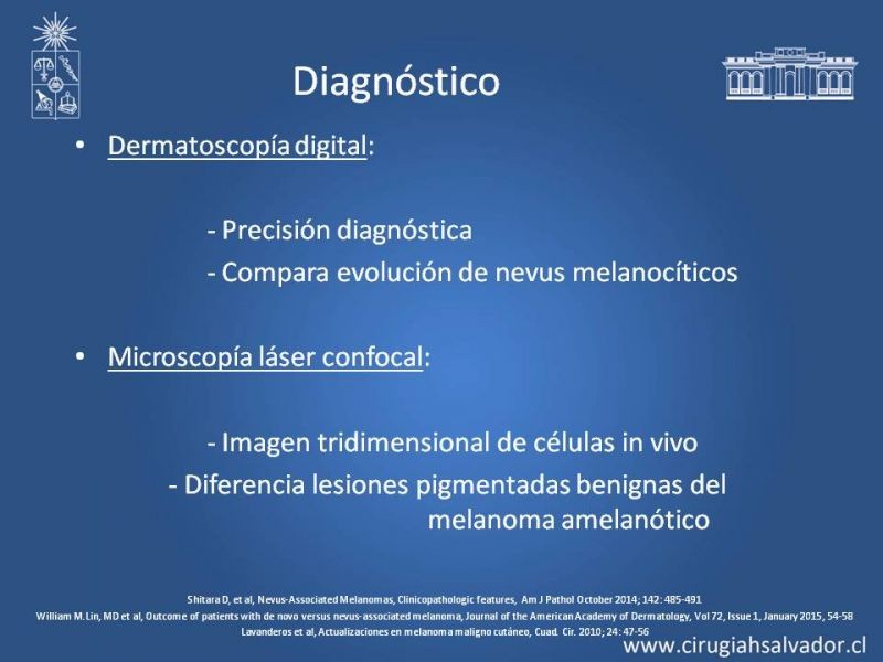 Diapositiva 9 de Estudio, diagnóstico y clasificación del Melanoma