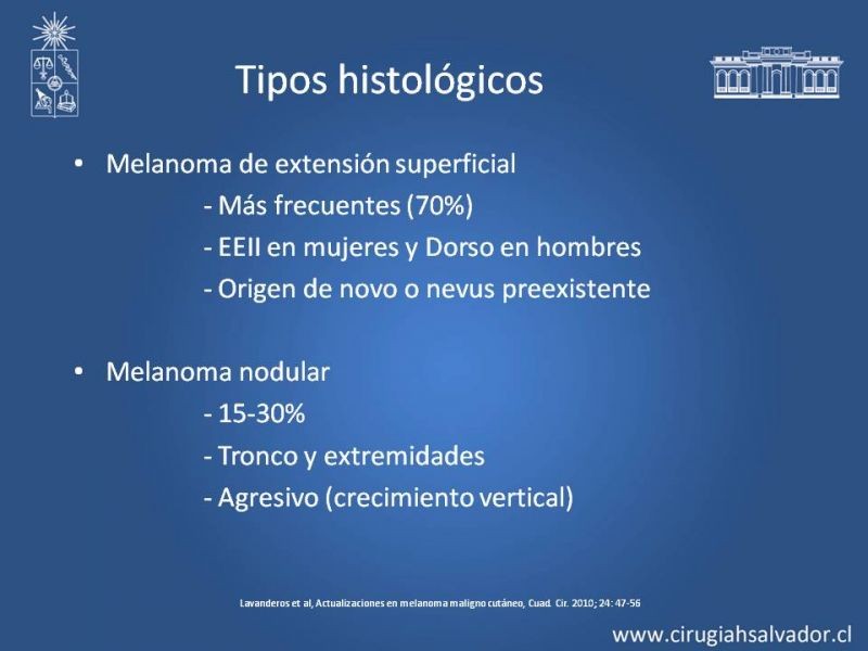Diapositiva 14 de Estudio, diagnóstico y clasificación del Melanoma