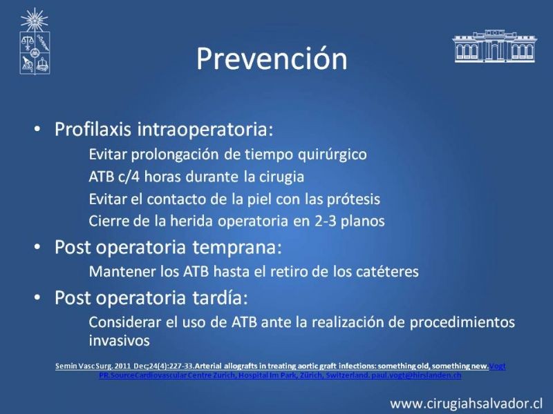 Diapositiva 22 de Infección de prótesis vasculares 