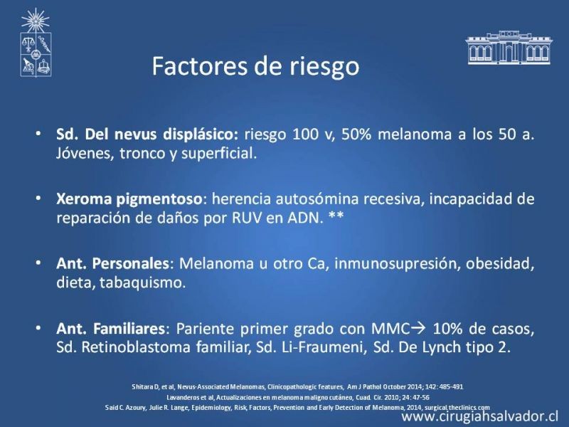Diapositiva 6 de Estudio, diagnóstico y clasificación del Melanoma