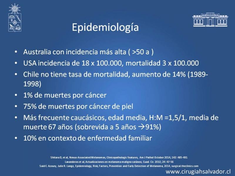 Diapositiva 4 de Estudio, diagnóstico y clasificación del Melanoma