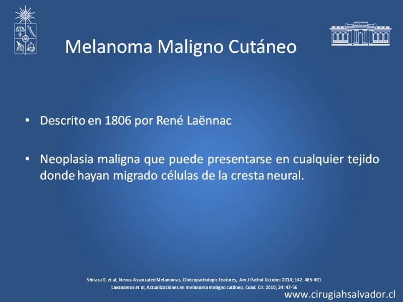 Diapositiva 3 de Estudio, diagnóstico y clasificación del Melanoma