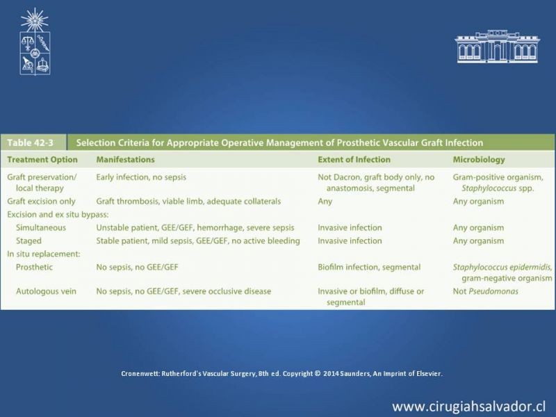 Diapositiva 24 de Infección de prótesis vasculares 