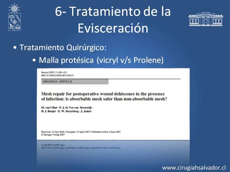 Diapositiva 27 de Manejo de la Evisceración