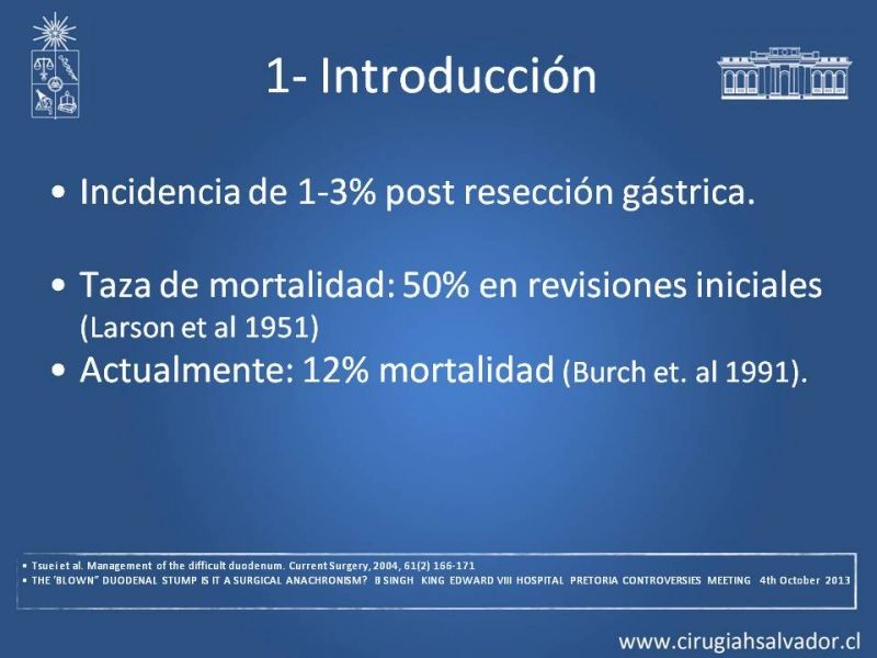 Diapositiva 4 de Manejo del muñón duodenal difícil