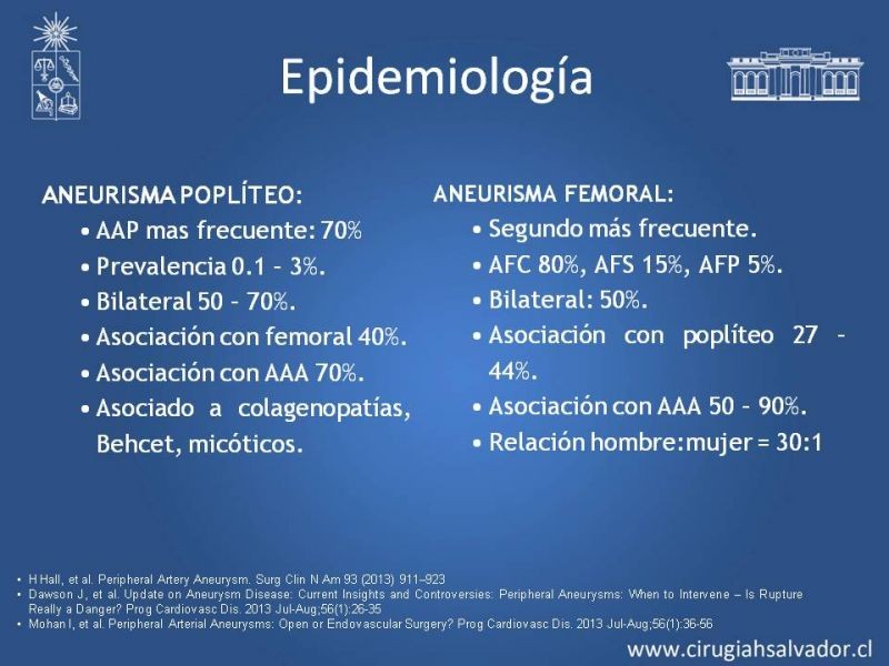 Diapositiva 14 de Aneurismas Periféricos