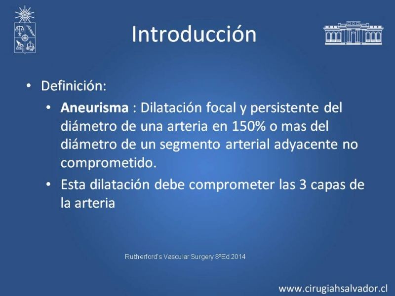 Diapositiva 2 de Aneurismas Periféricos