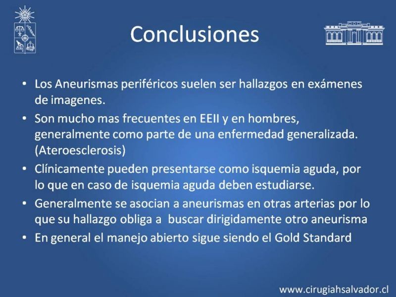 Diapositiva 33 de Aneurismas Periféricos