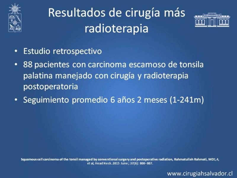 Diapositiva 17 de Cáncer de amígdala (Tonsila palatina)