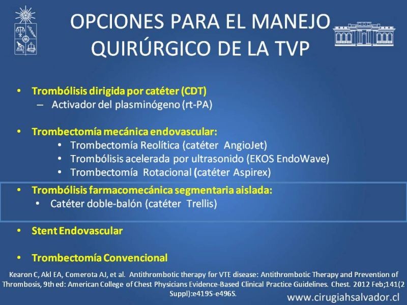 Diapositiva 29 de Indicación quirúrgica de la trombosis venosa profunda