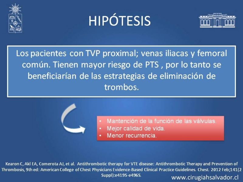 Diapositiva 17 de Indicación quirúrgica de la trombosis venosa profunda