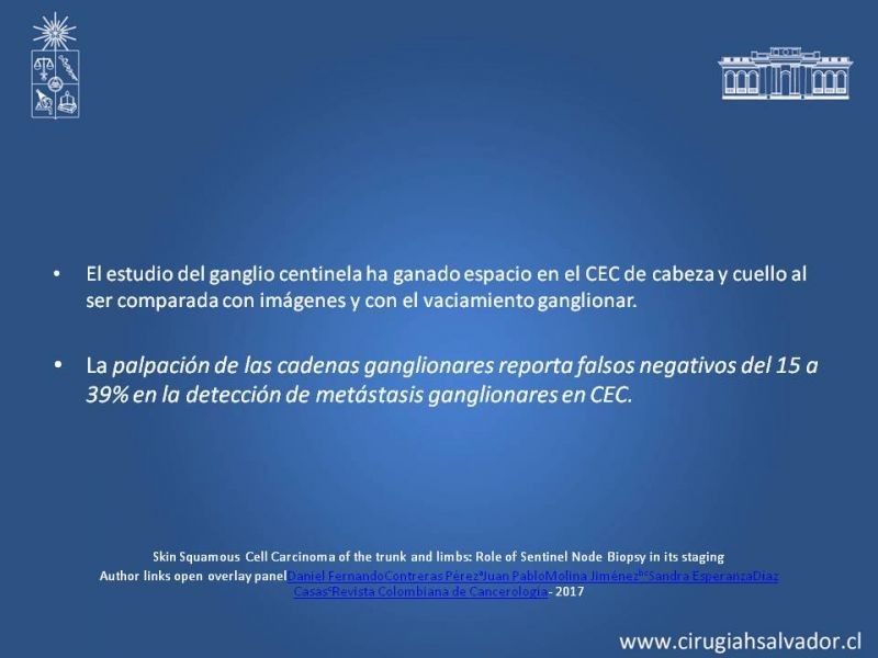 Diapositiva 14 de Ganglio centinela en Cáncer Espinocelular