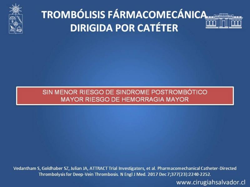 Diapositiva 42 de Indicación quirúrgica de la trombosis venosa profunda
