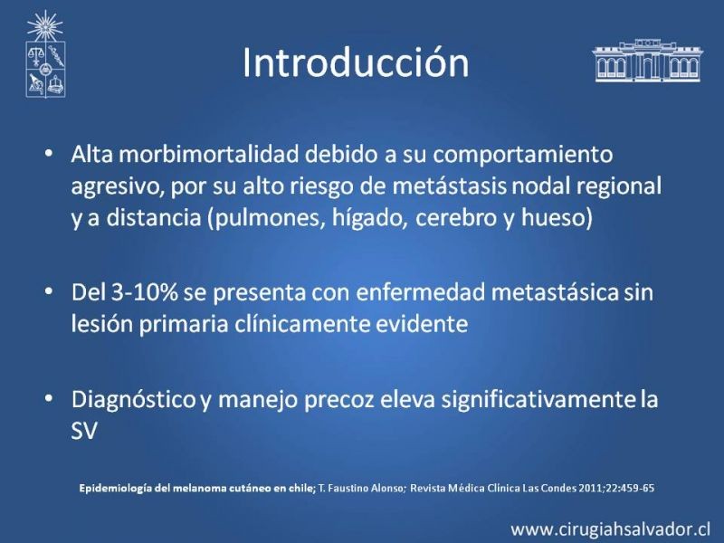 Diapositiva 2 de Manejo Quirúrgico del Melanoma 