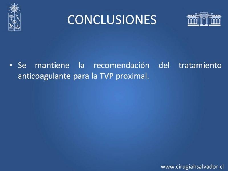 Diapositiva 49 de Indicación quirúrgica de la trombosis venosa profunda