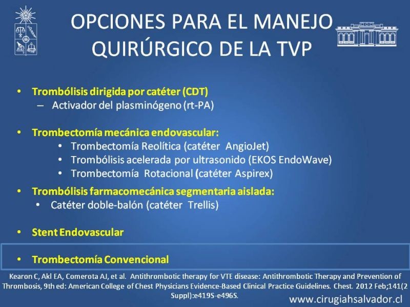 Diapositiva 43 de Indicación quirúrgica de la trombosis venosa profunda