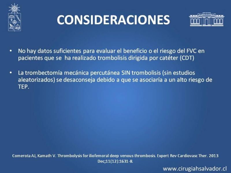 Diapositiva 31 de Indicación quirúrgica de la trombosis venosa profunda