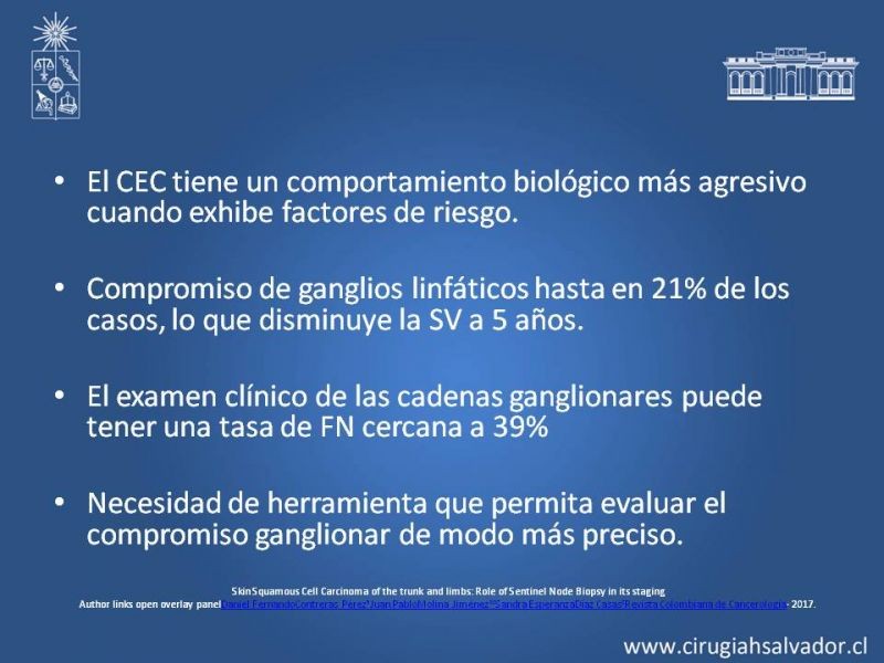 Diapositiva 10 de Ganglio centinela en Cáncer Espinocelular