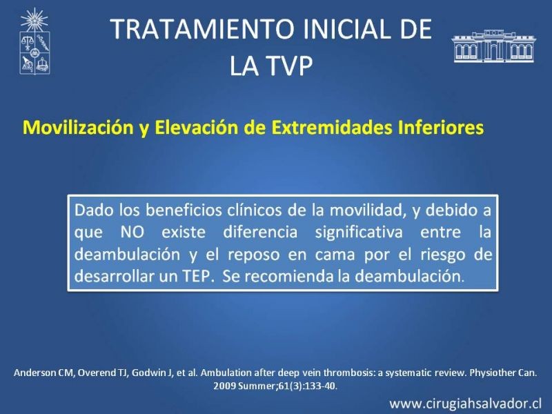 Diapositiva 6 de Indicación quirúrgica de la trombosis venosa profunda