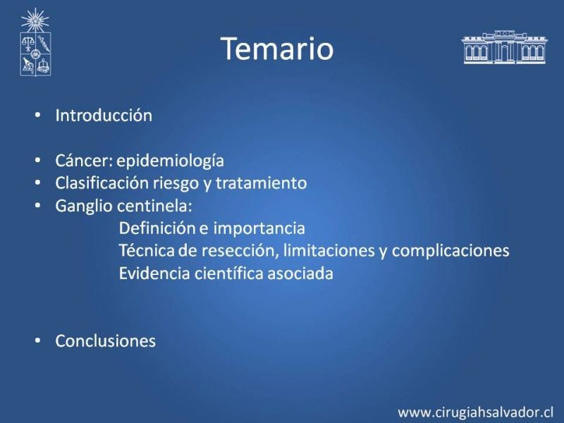 Diapositiva 1 de Ganglio centinela en Cáncer Espinocelular