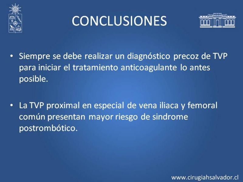 Diapositiva 46 de Indicación quirúrgica de la trombosis venosa profunda