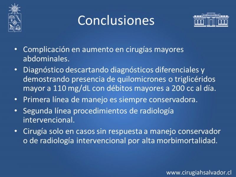 Diapositiva 29 de Ascitis quilosa secundaria a cirugía mayor abdominal