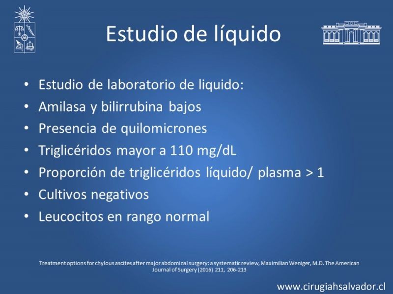 Diapositiva 12 de Ascitis quilosa secundaria a cirugía mayor abdominal