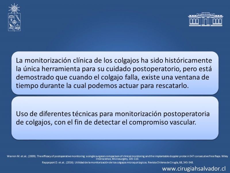Diapositiva 4 de Monitorización de colgajos