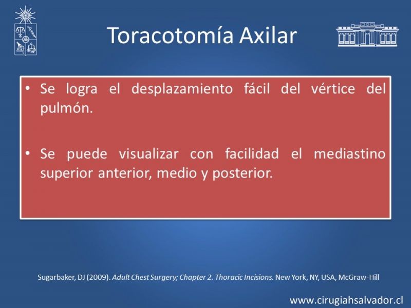 Diapositiva 21 de Accesos quirúrgicos torácicos