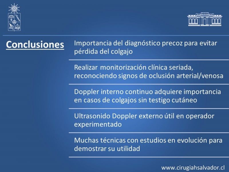 Diapositiva 26 de Monitorización de colgajos