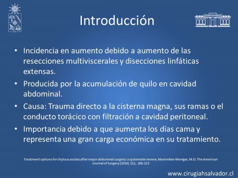 Diapositiva 1 de Ascitis quilosa secundaria a cirugía mayor abdominal
