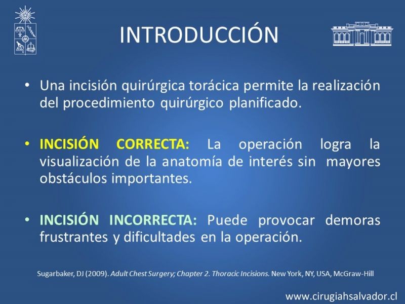 Diapositiva 2 de Accesos quirúrgicos torácicos