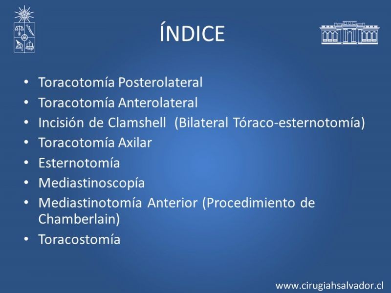Diapositiva 4 de Accesos quirúrgicos torácicos