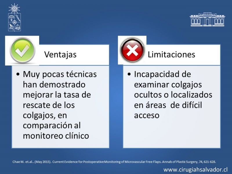 Diapositiva 19 de Monitorización de colgajos