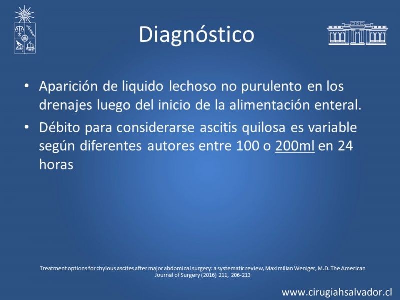 Diapositiva 11 de Ascitis quilosa secundaria a cirugía mayor abdominal