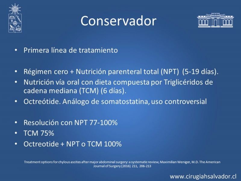 Diapositiva 17 de Ascitis quilosa secundaria a cirugía mayor abdominal