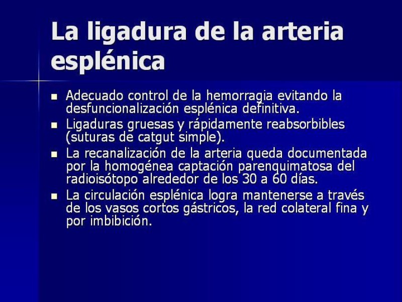 Diapositiva 20 de Trauma Esplenico