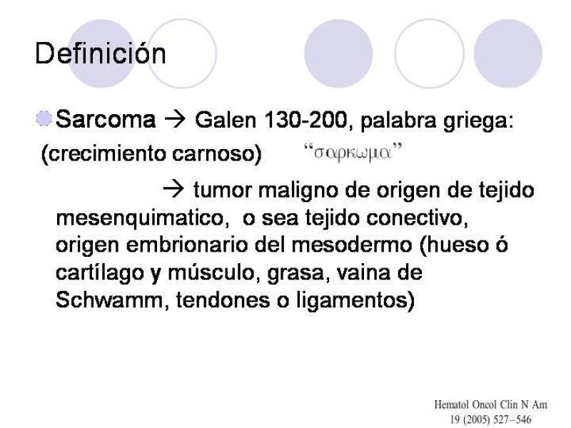 Diapositiva 1 de Sarcomas