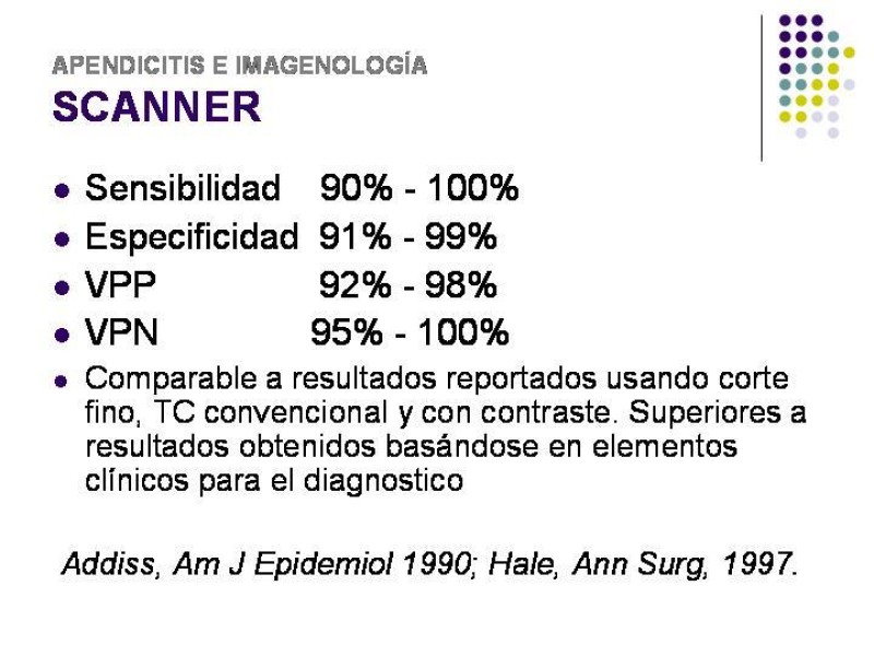 Diapositiva 39 de Imagenología y Apendicitis