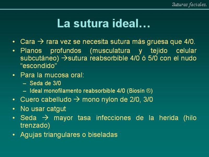 Diapositiva 6 de Suturas Faciales