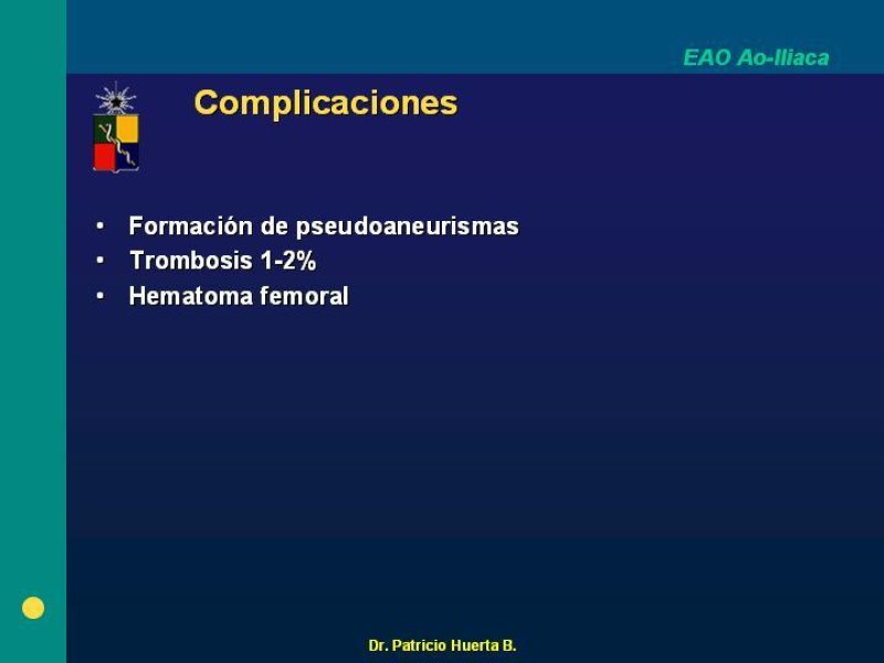Diapositiva 20 de Tratamiento Quirúrgico de la EAO Aorto- Iliaca