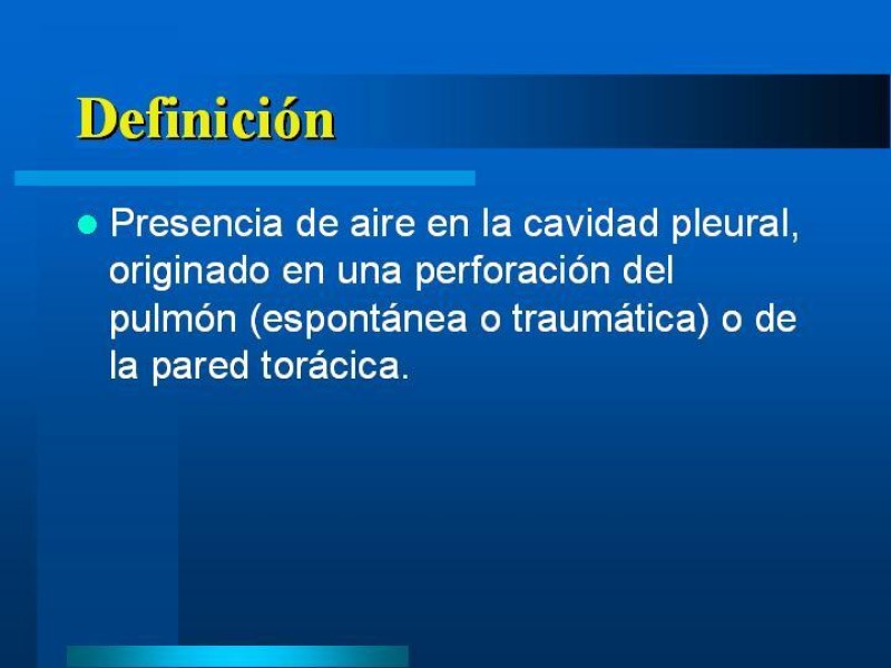 Diapositiva 2 de Neumotórax Espontáneo Primario