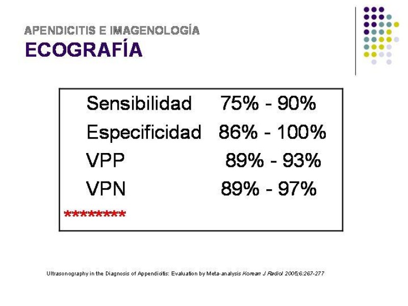 Diapositiva 26 de Imagenología y Apendicitis