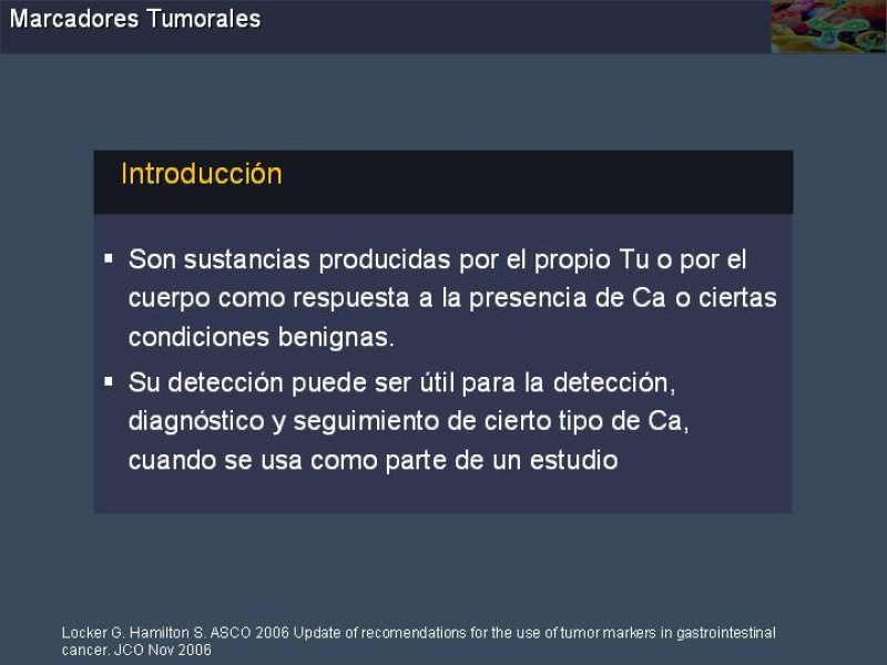 Diapositiva 1 de Marcadores Tumorales