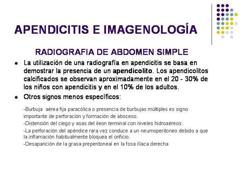Diapositiva 13 de Imagenología y Apendicitis