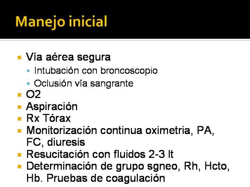Diapositiva 9 de Hemoptisis Masiva